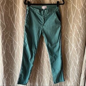 SUNDRY Le Soleil Side Stripe Black Pant in Green